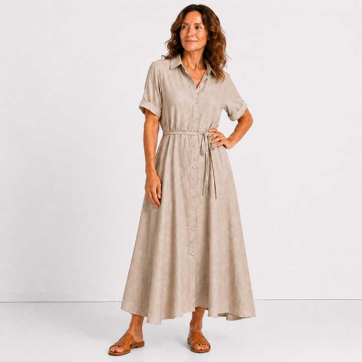 Jade - Robe longue en lin élégante