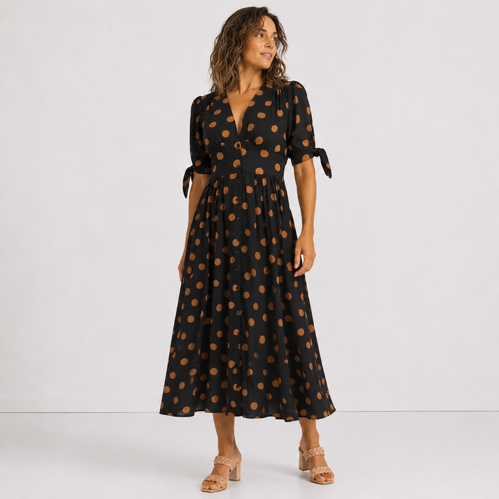 Louise - Robe Élégante à Pois