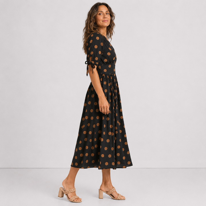 Louise - Robe Élégante à Pois