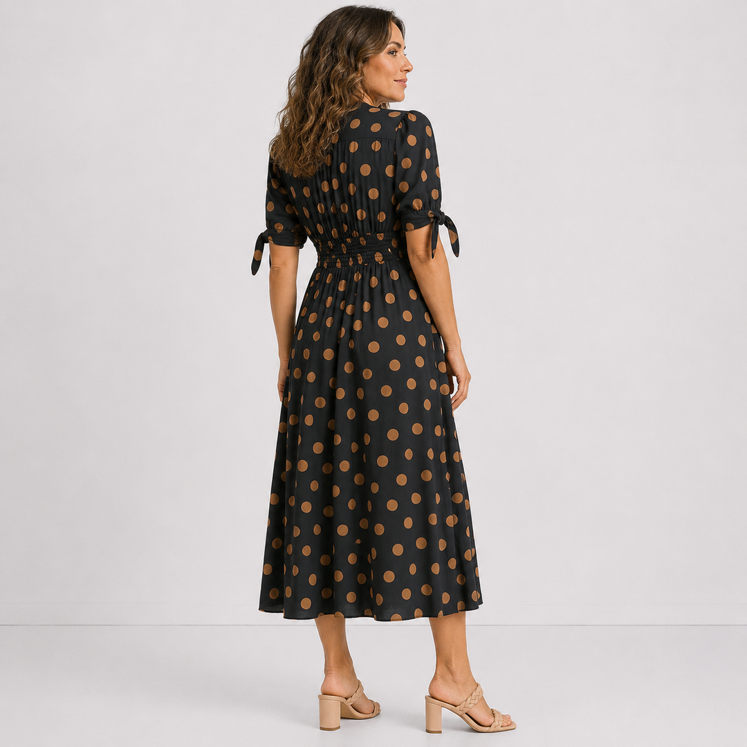 Louise - Robe Élégante à Pois