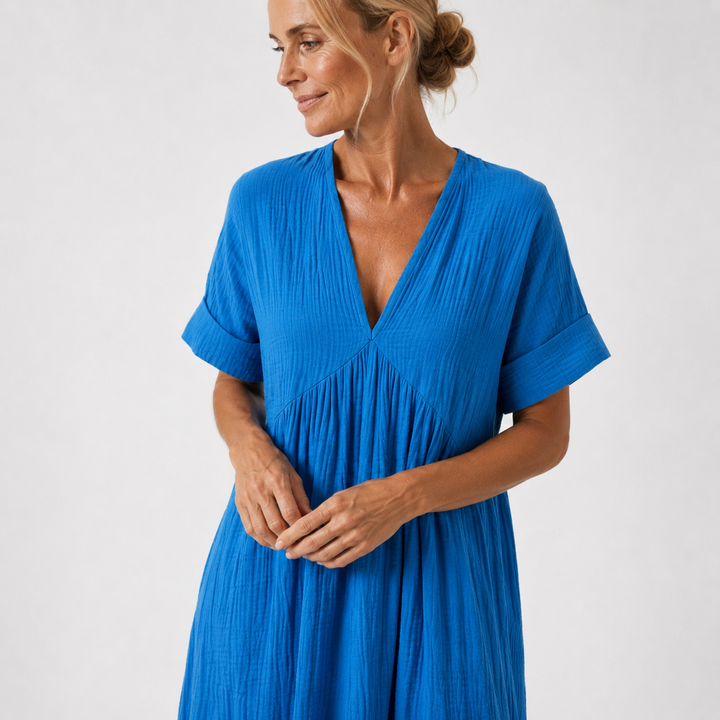 Alice - Robe maxi méditerranéenne fluide