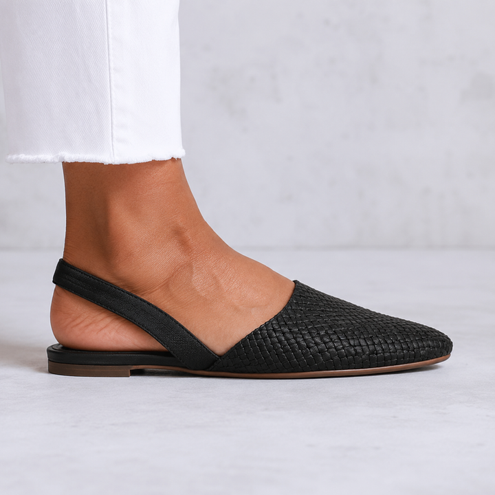 Simone | Mocassins Tressés à Bride Arrière