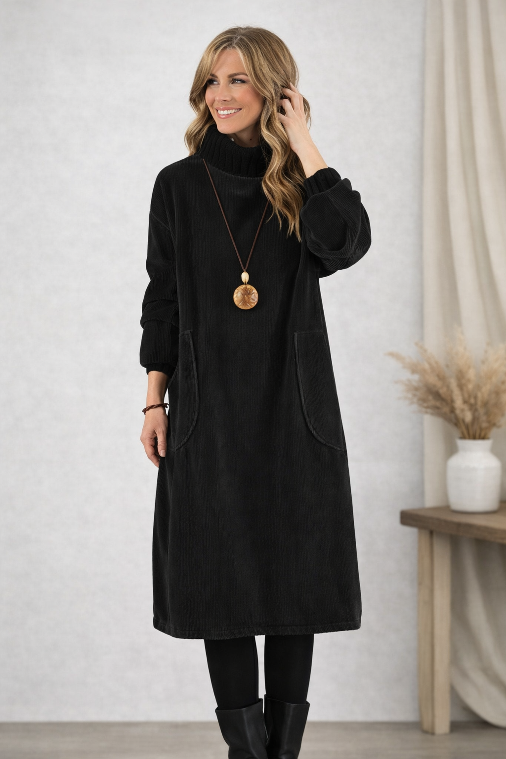 Madeleine™ — Robe midi en maille élégante