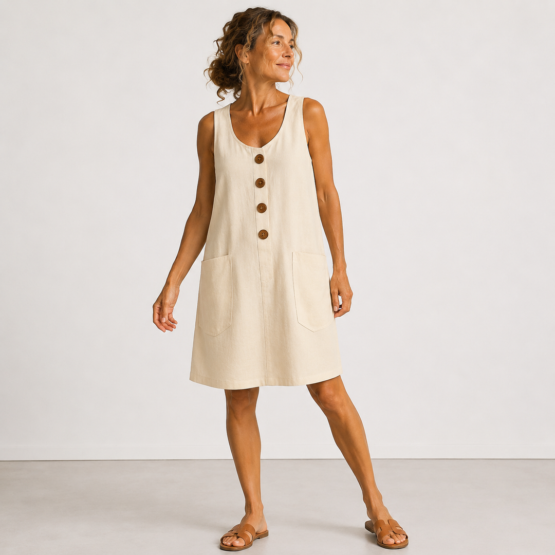 Maud - Robe en coton et lin