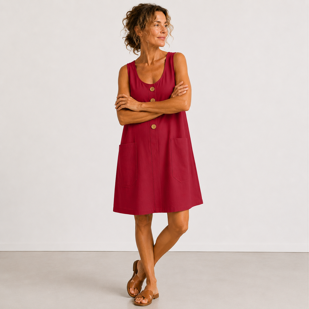 Maud - Robe en coton et lin