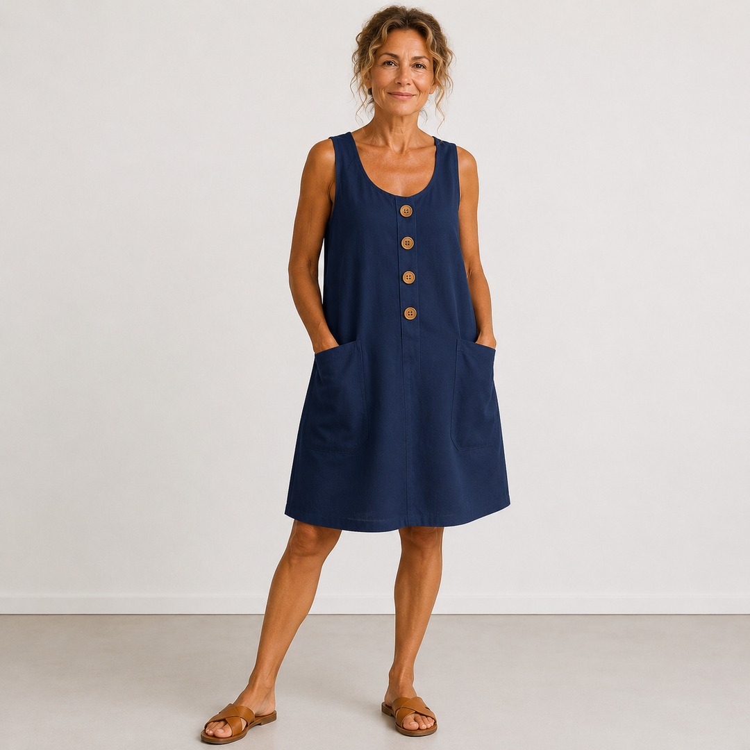 Maud - Robe en coton et lin