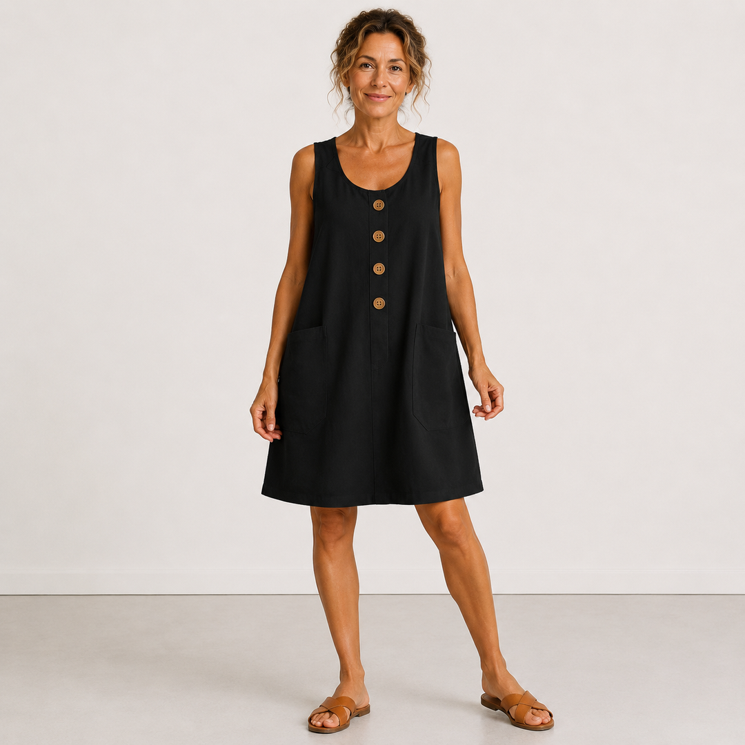 Maud - Robe en coton et lin