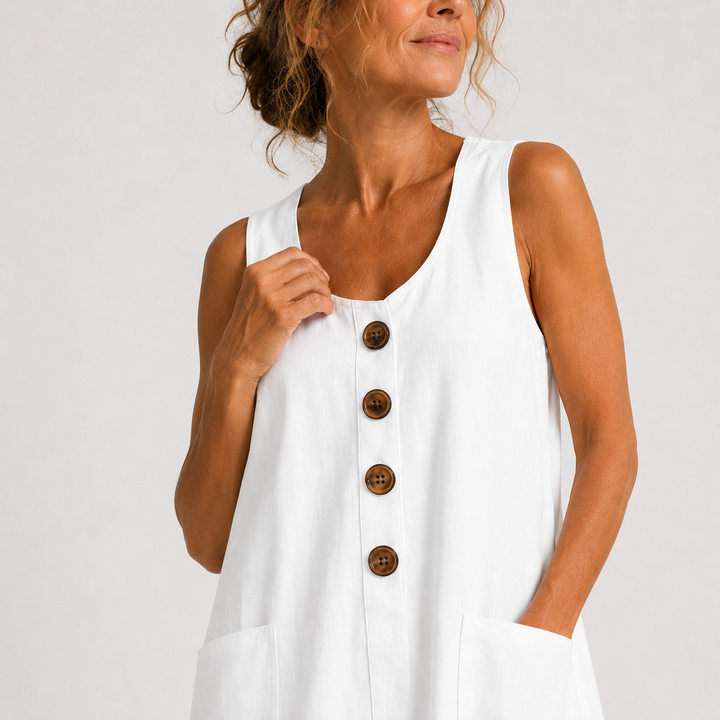Maud - Robe en coton et lin