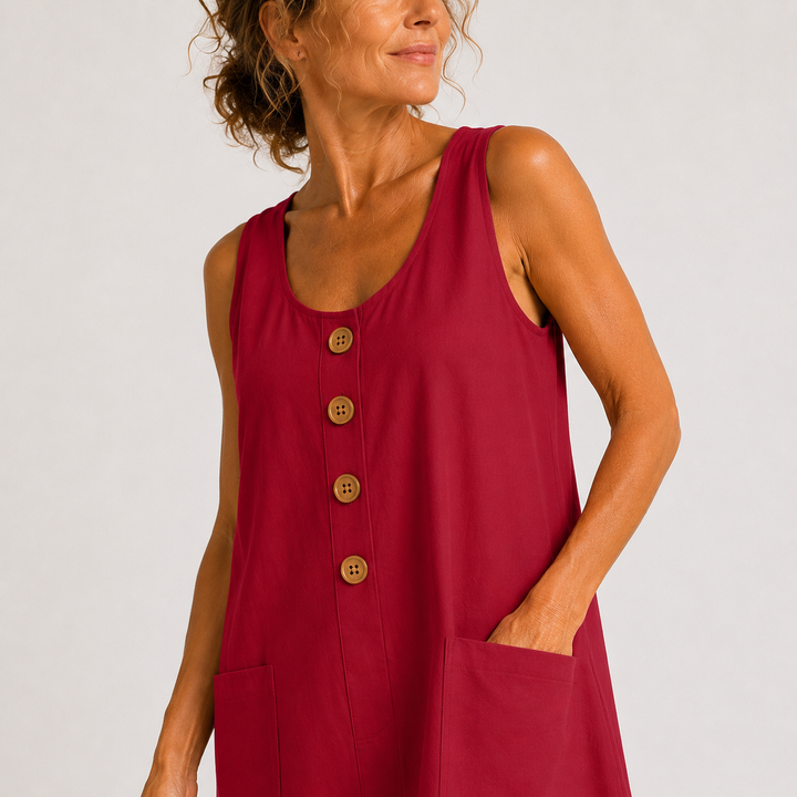 Maud - Robe en coton et lin