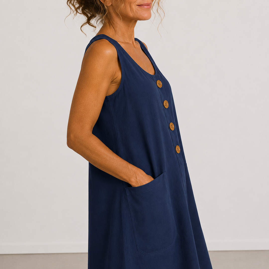 Maud - Robe en coton et lin