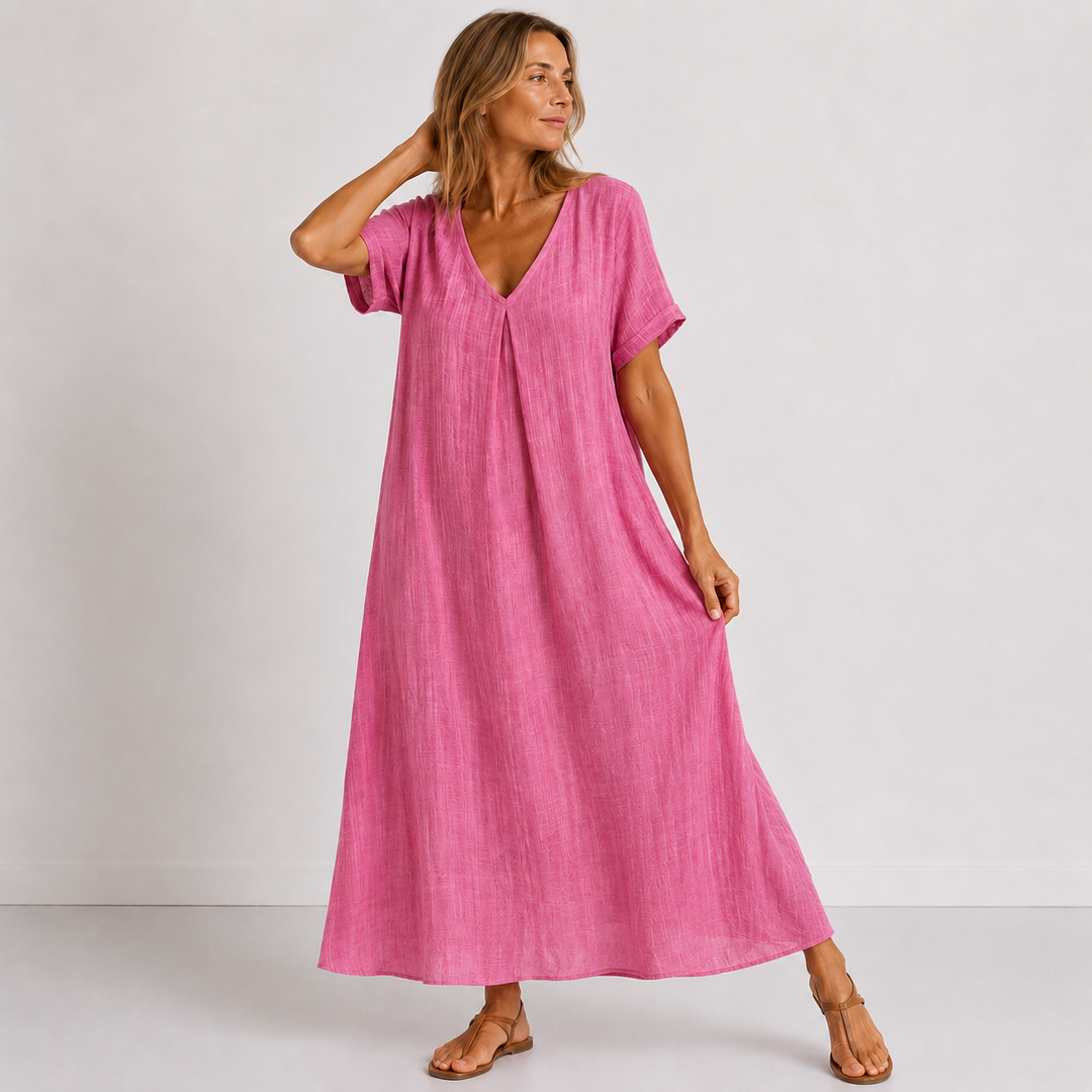 Violette - Robe longue fluide