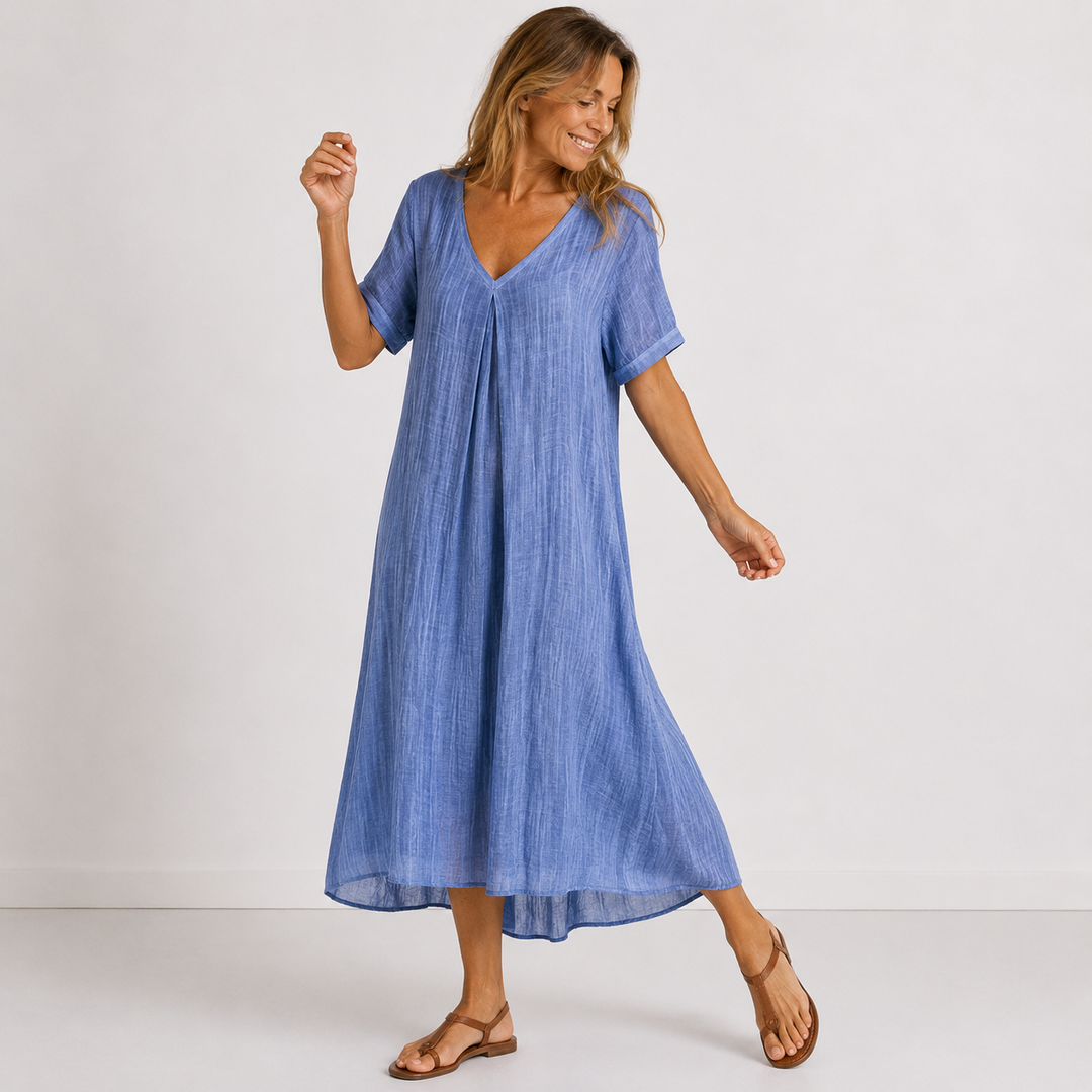 Violette - Robe longue fluide