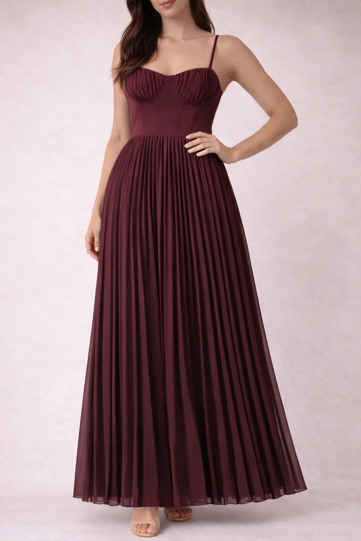 Isabella - Robe Midi Plissée