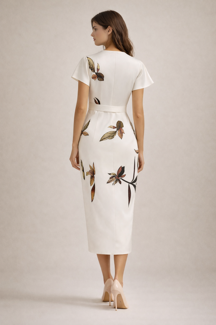 Louise — Robe Portefeuille Fleurie