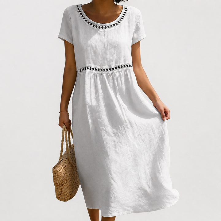 Claire | Robe Brodée Élégante