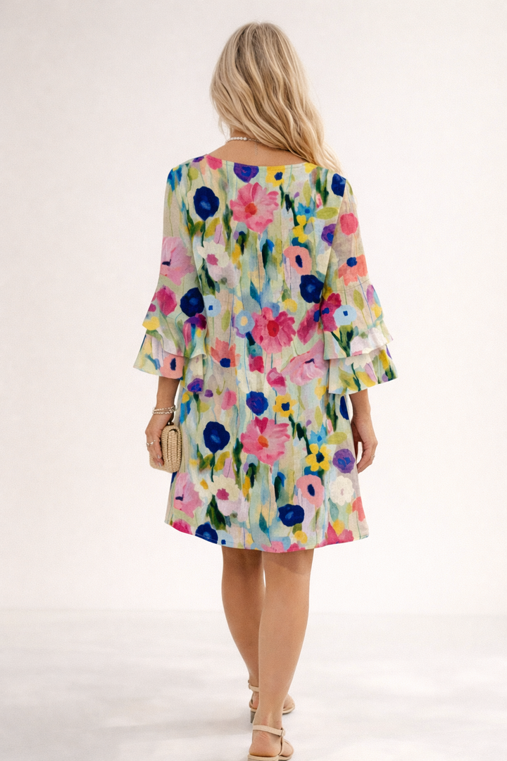 Mia - Robe Mini Fleurie Élégante