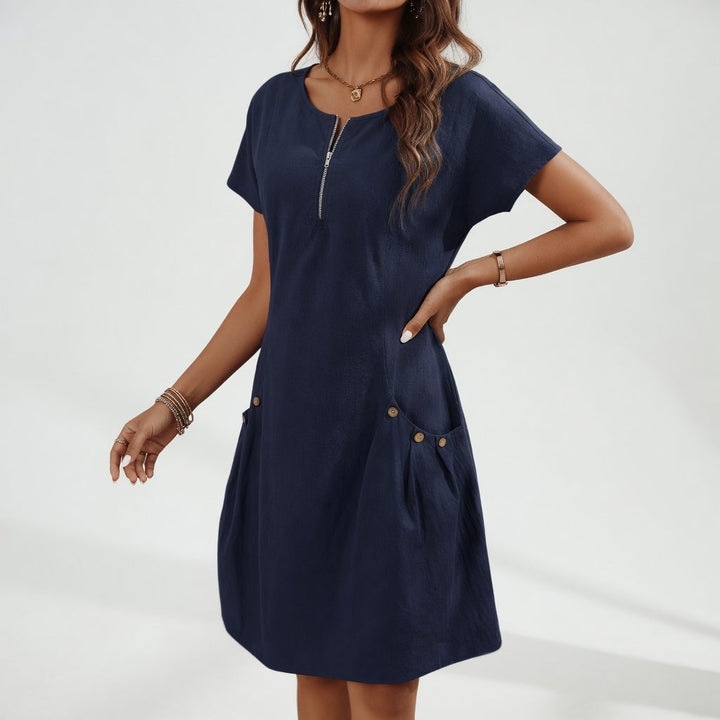 Célestelle™ — Robe courte 100% coton fraîcheur naturelle