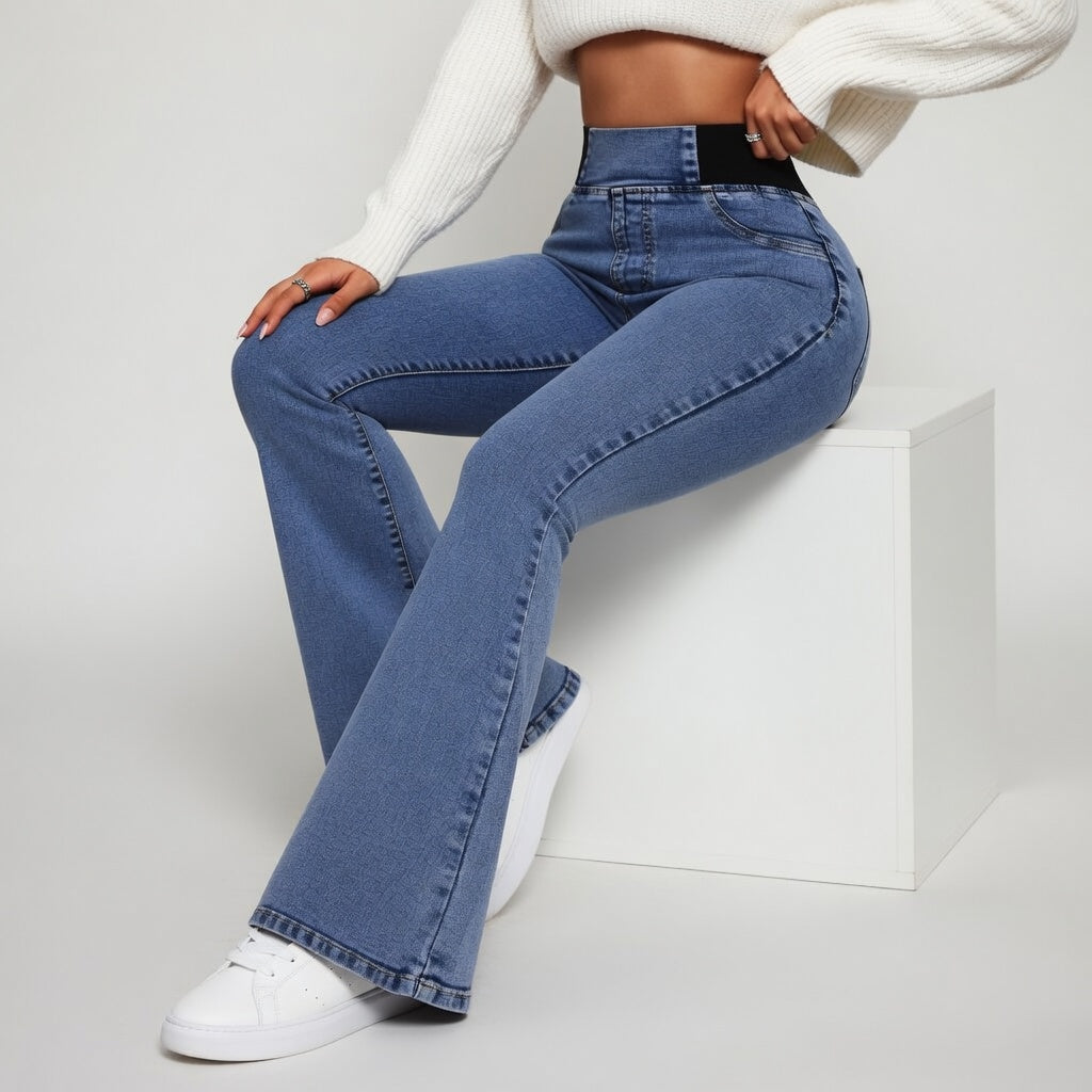 Véryliane™ — Jean flare taille haute sculptant
