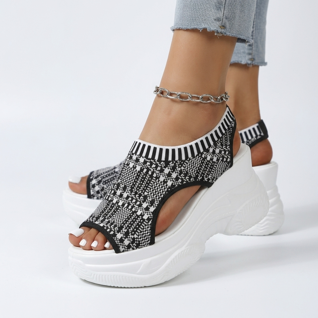 Roxelane™ — Sandale plateforme strass urban chic audacieux