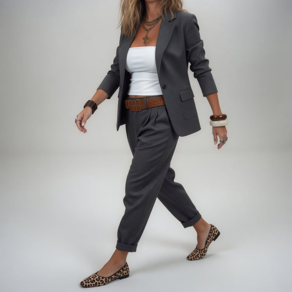 Gaïane™ — Tailleur pantalon fluide élégance décontractée