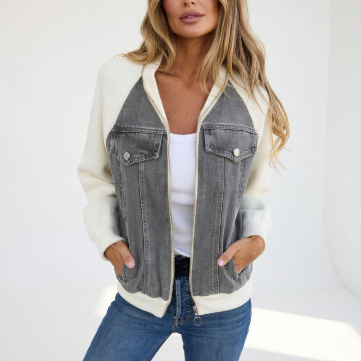 Coraline™ — Veste casual contrastée élégance moderne