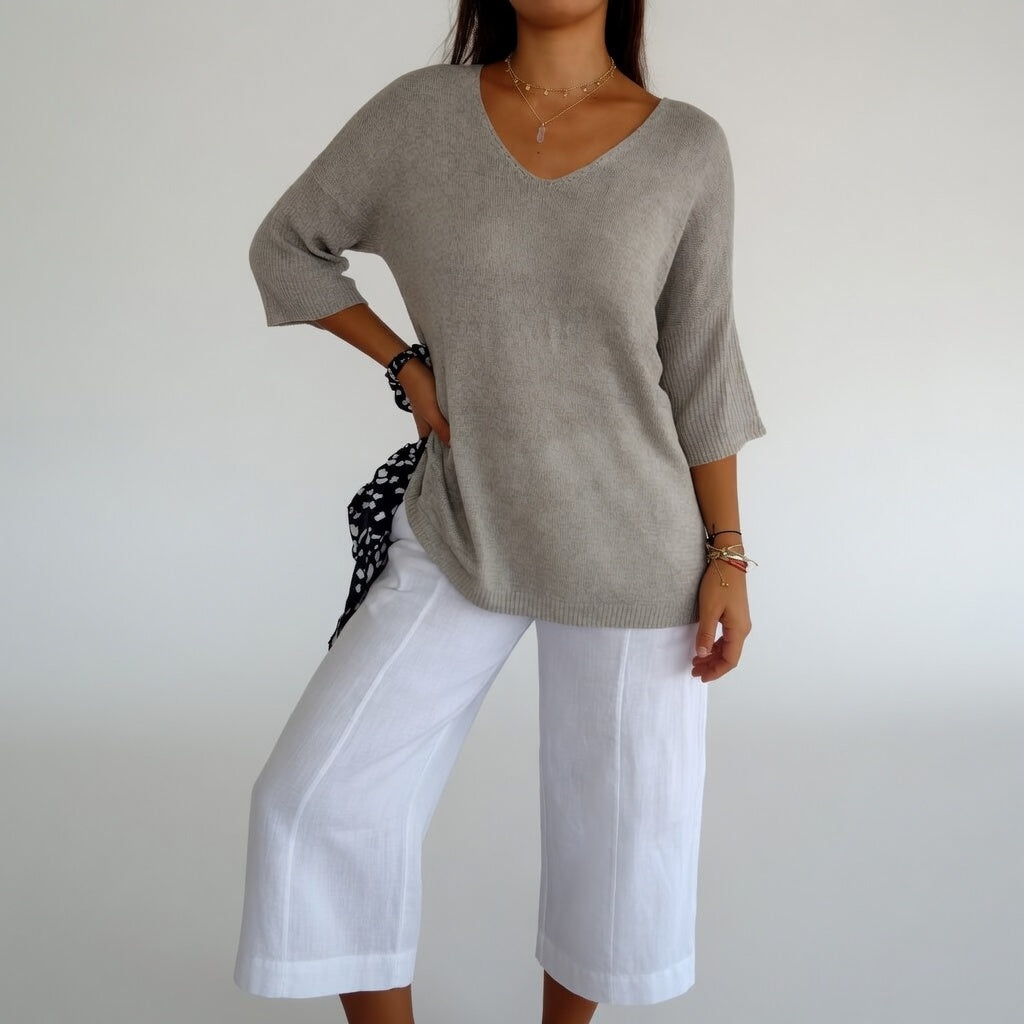 Lyséline™ — Pull fluide col V confortable