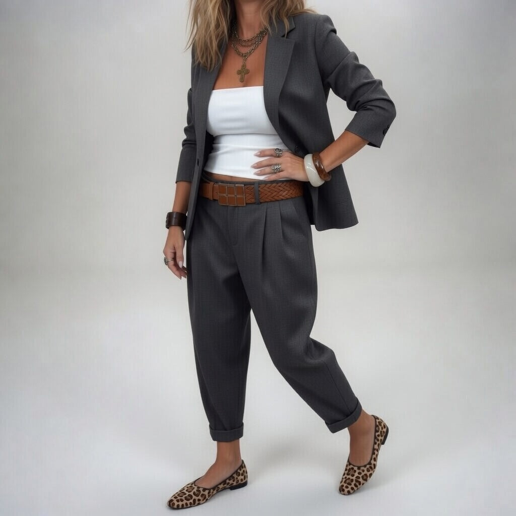 Gaïane™ — Tailleur pantalon fluide élégance décontractée