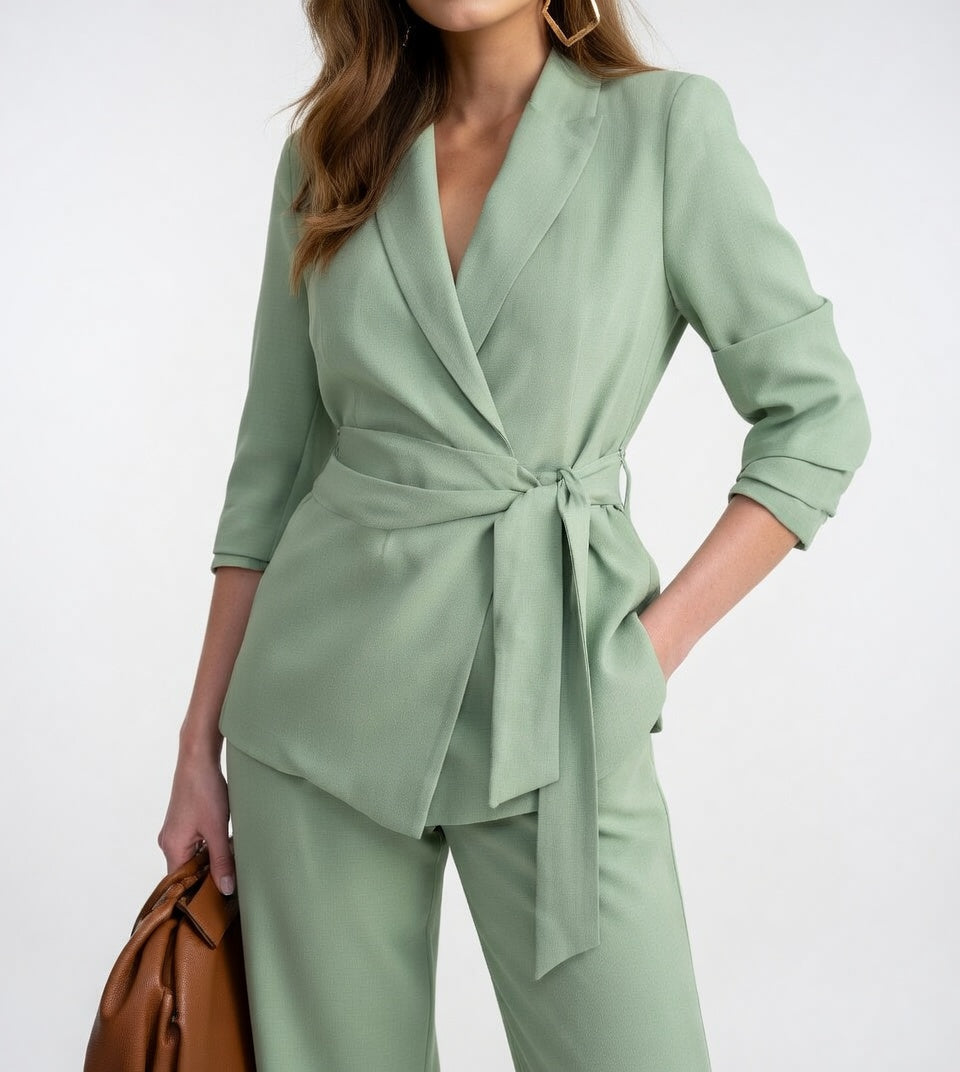 Véronise™ — Ensemble tailleur fluide élégant structuré