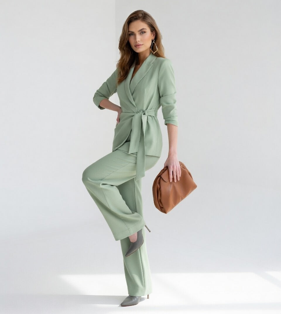 Véronise™ — Ensemble tailleur fluide élégant structuré