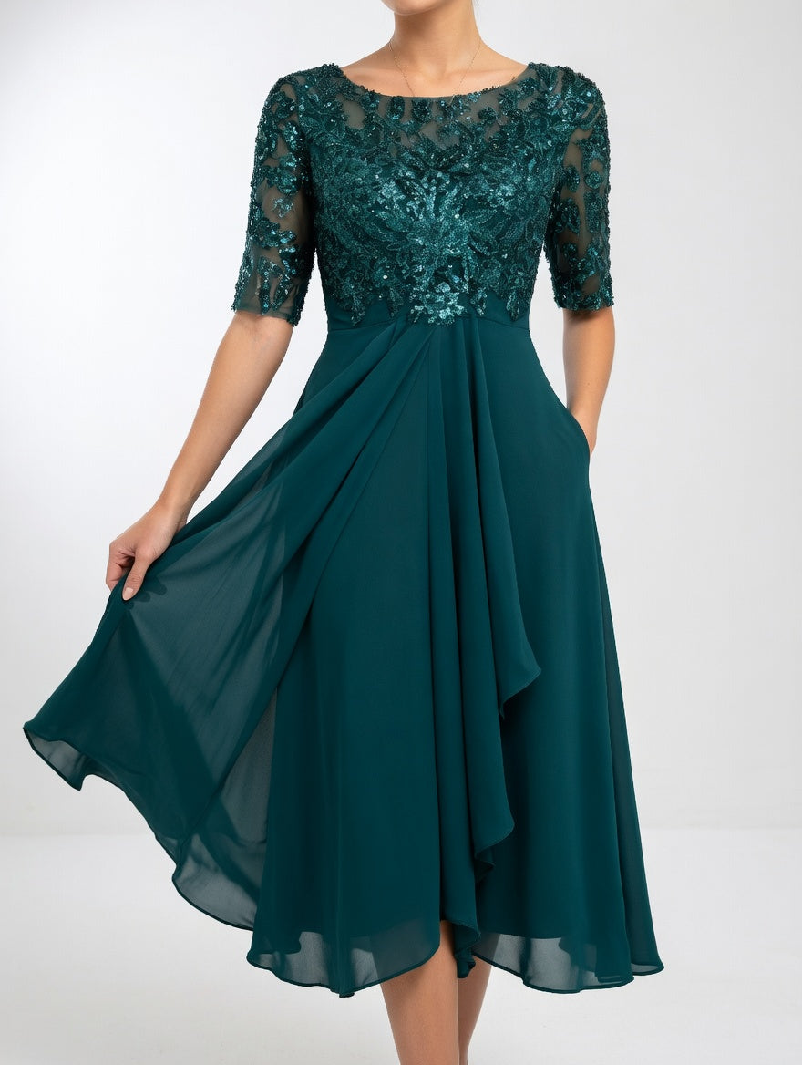 Séraphine™ — Robe midi dentelle élégance intemporelle