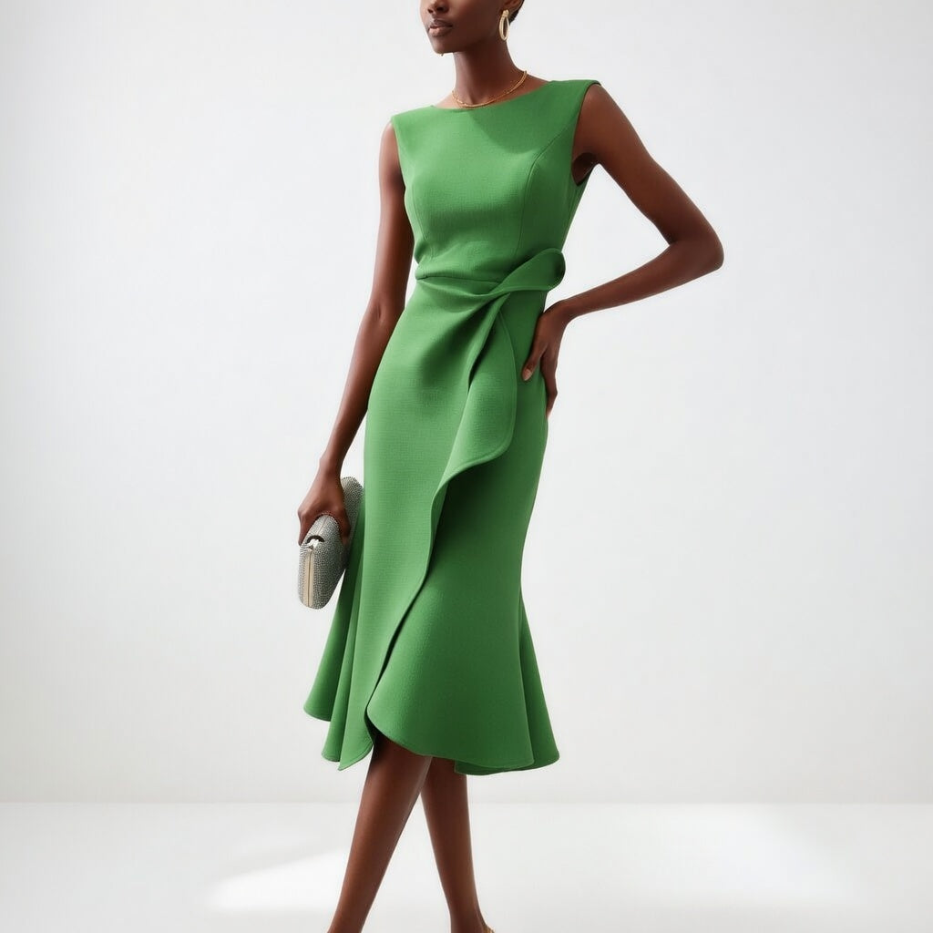 Léonise™ — Robe structurée élégance sculptante moderne