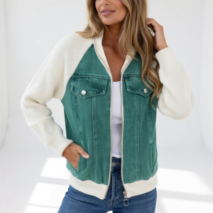 Coraline™ — Veste casual contrastée élégance moderne