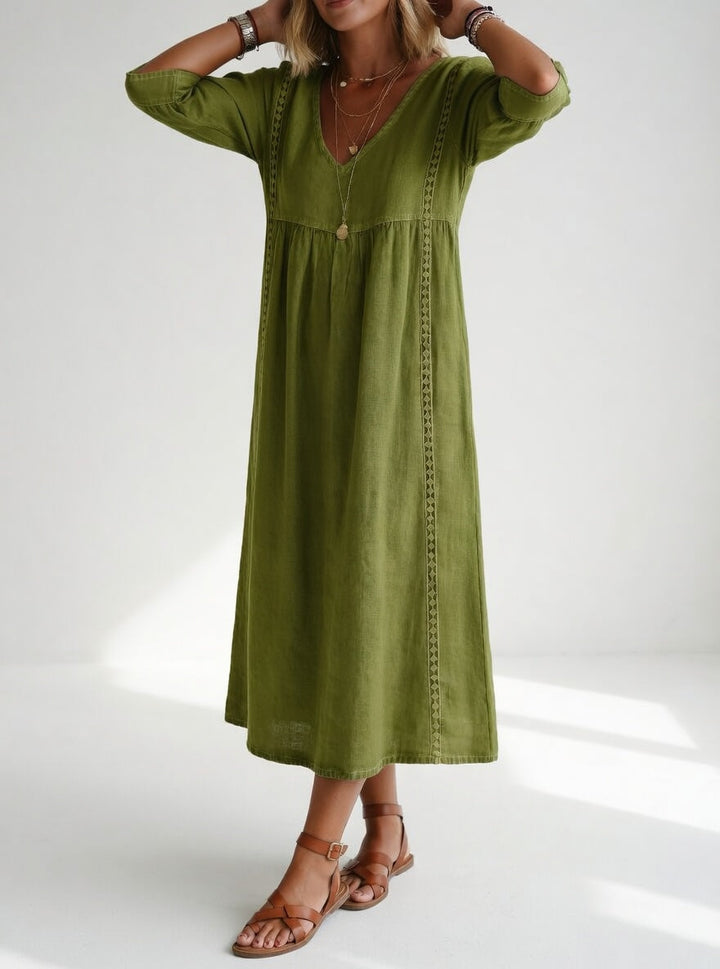 Lioréa™ — Robe midi fluide décontractée élégante