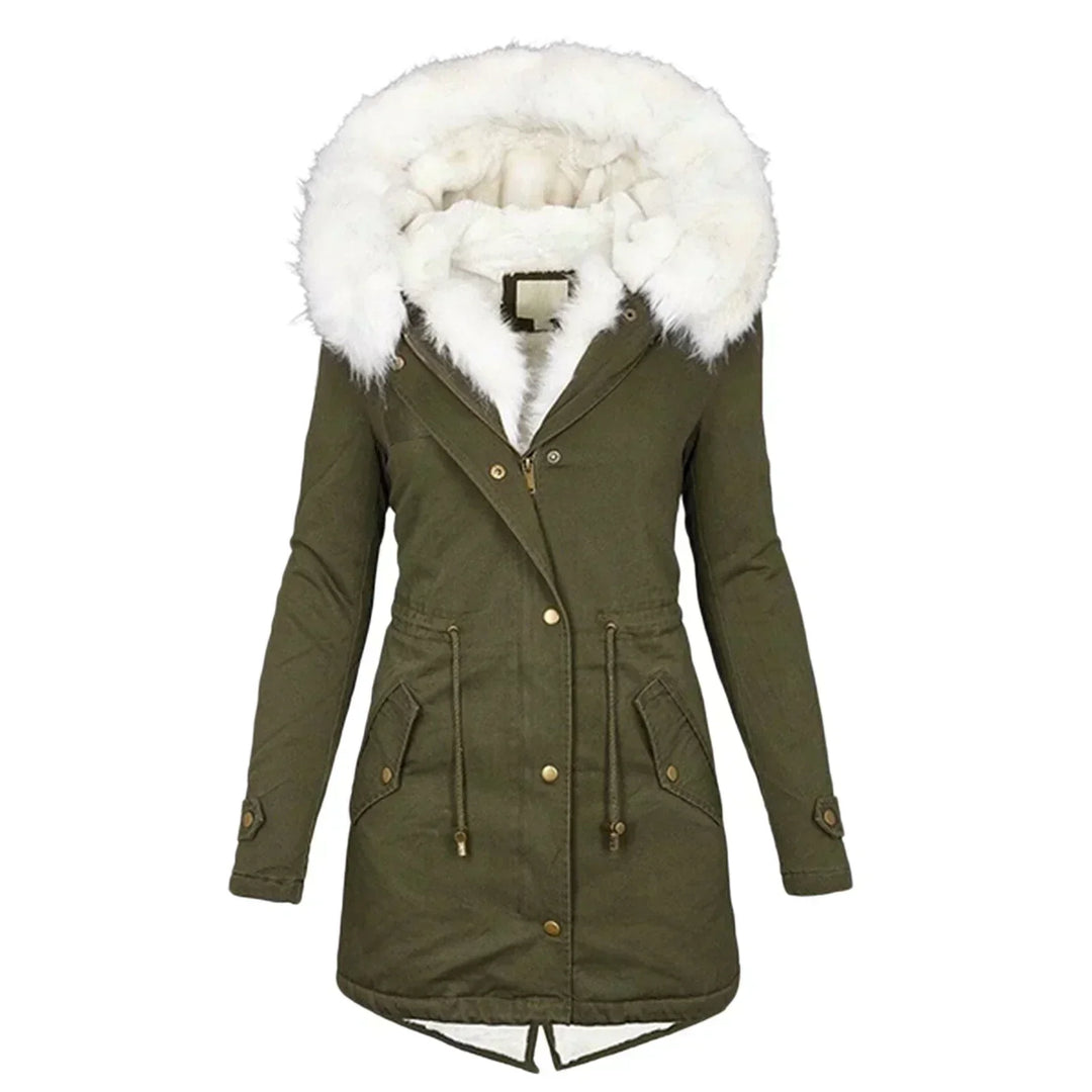 Giulia d’Hiver™ — Manteau chaud à capuche élégante