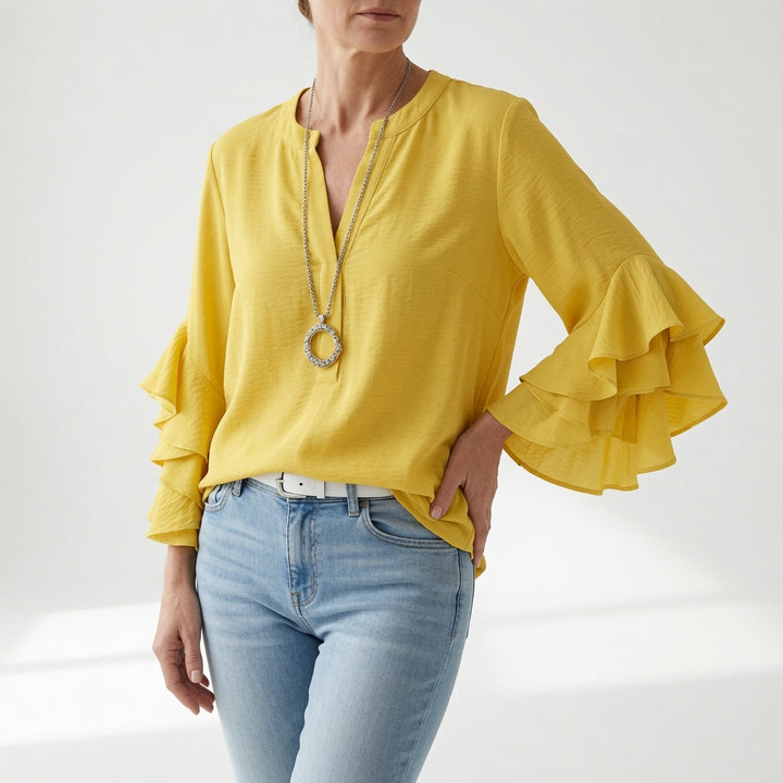 Mélorisse™ — Blouse fluide manches volantées élégantes