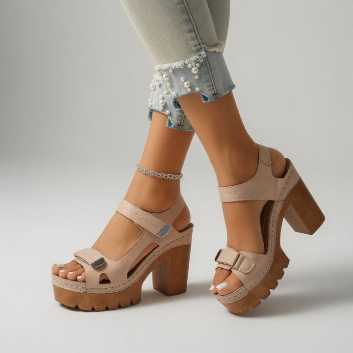 Célimène™ — Sandale talon bloc plateforme allure urbaine