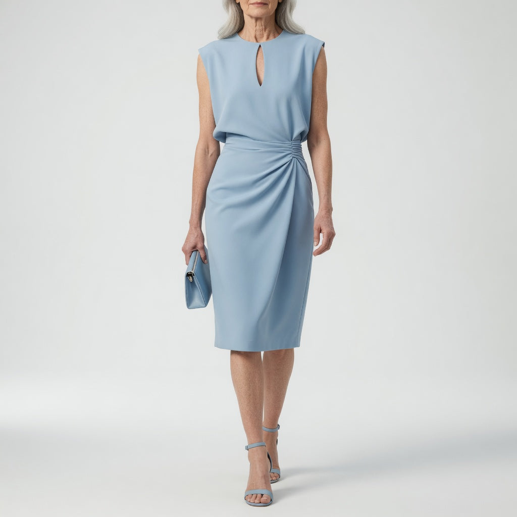 Daphné™ — Robe midi drapée à la taille élégante