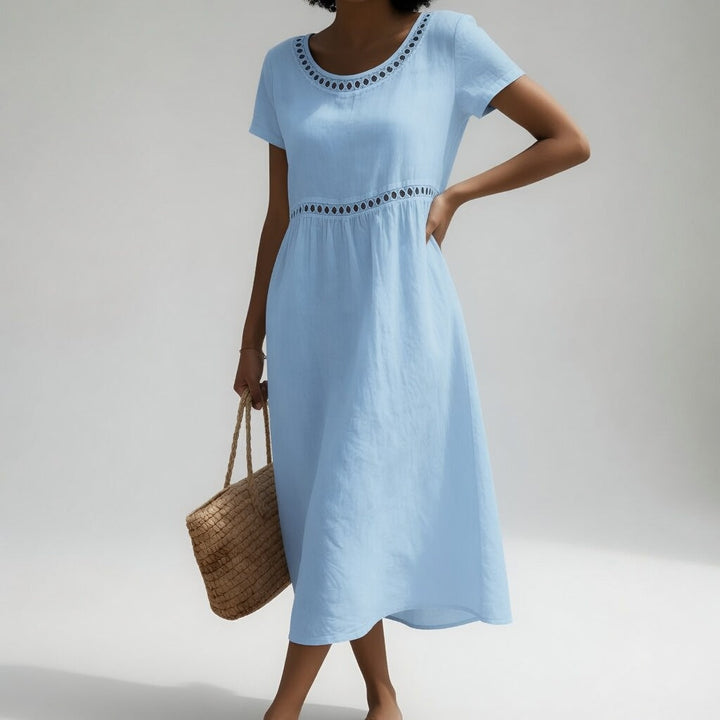 Claire | Robe Brodée Élégante