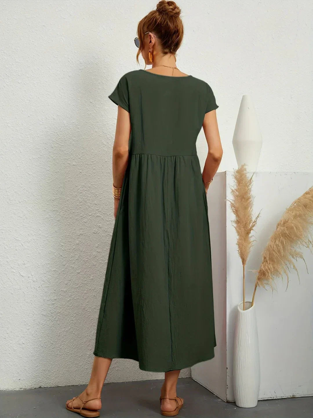 Gabrielle™ - Robe midi fluide élégance intemporelle