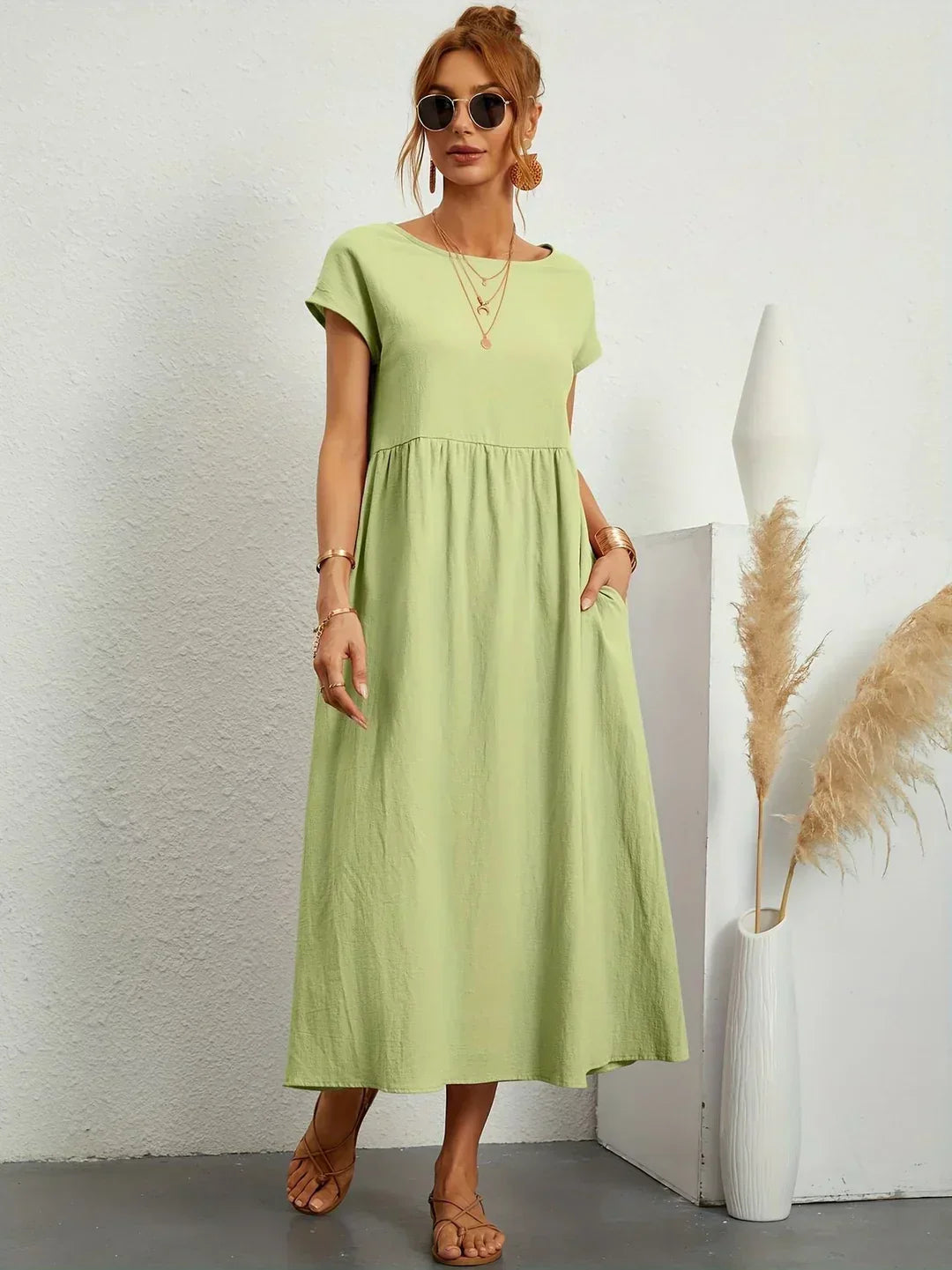 Gabrielle™ - Robe midi fluide élégance intemporelle