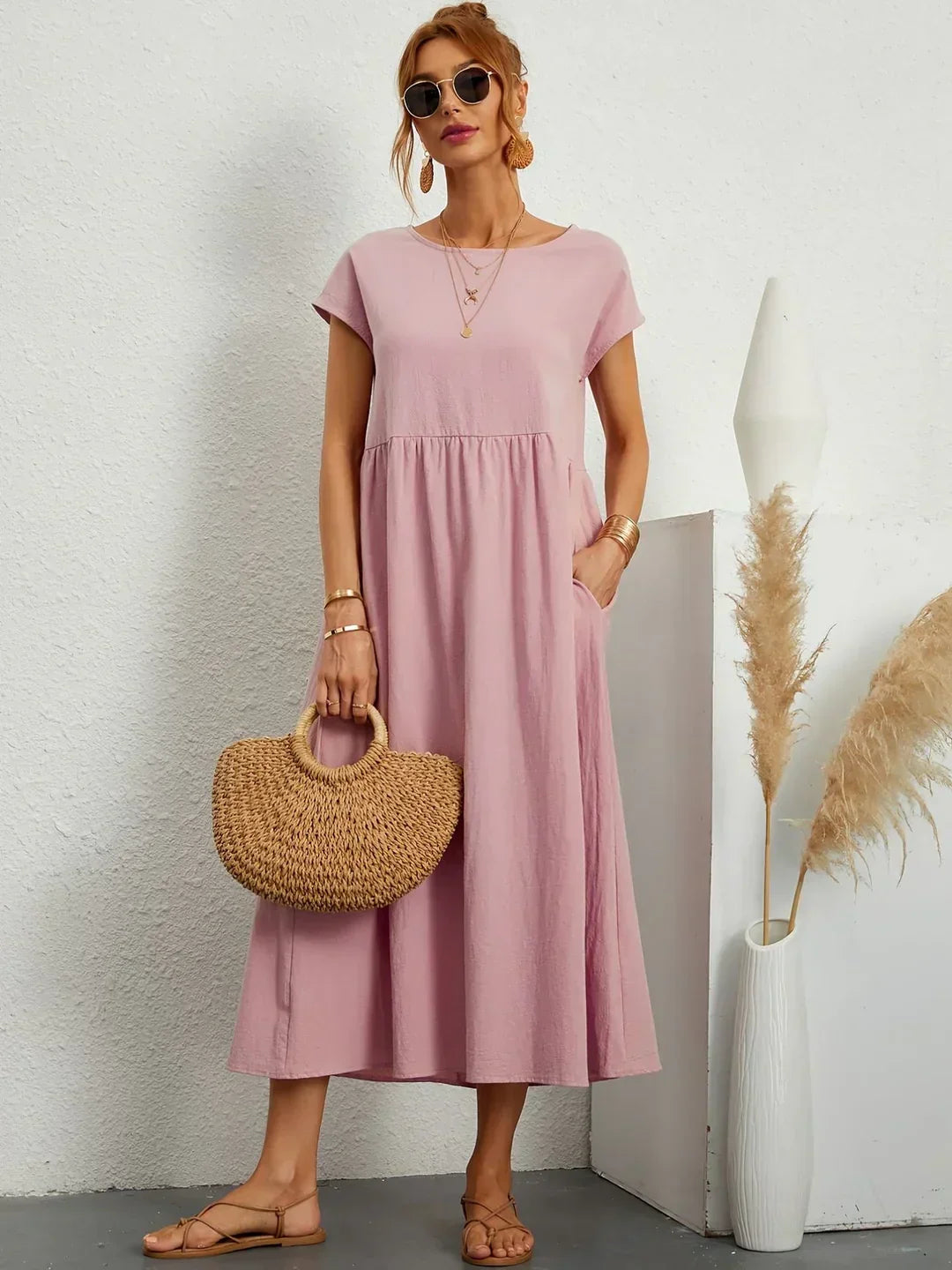 Gabrielle™ — Robe midi fluide élégance intemporelle