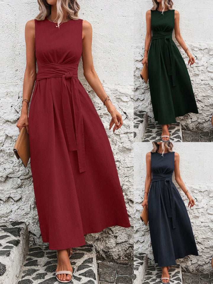 Élina™ — Robe midi élégante à taille structurée