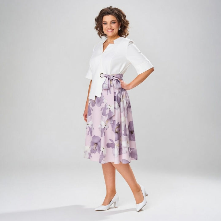 Mélusine™ — Ensemble jupe florale élégance romantique