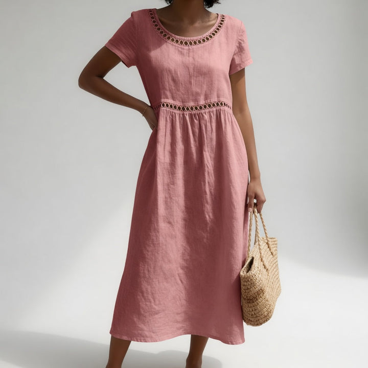 Claire | Robe Brodée Élégante