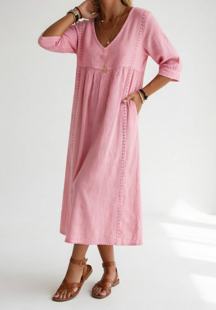 Lioréa™ — Robe midi fluide décontractée élégante