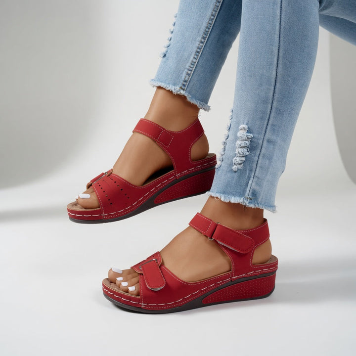Clothilde™ — Sandale compensée scratch confort naturel quotidien