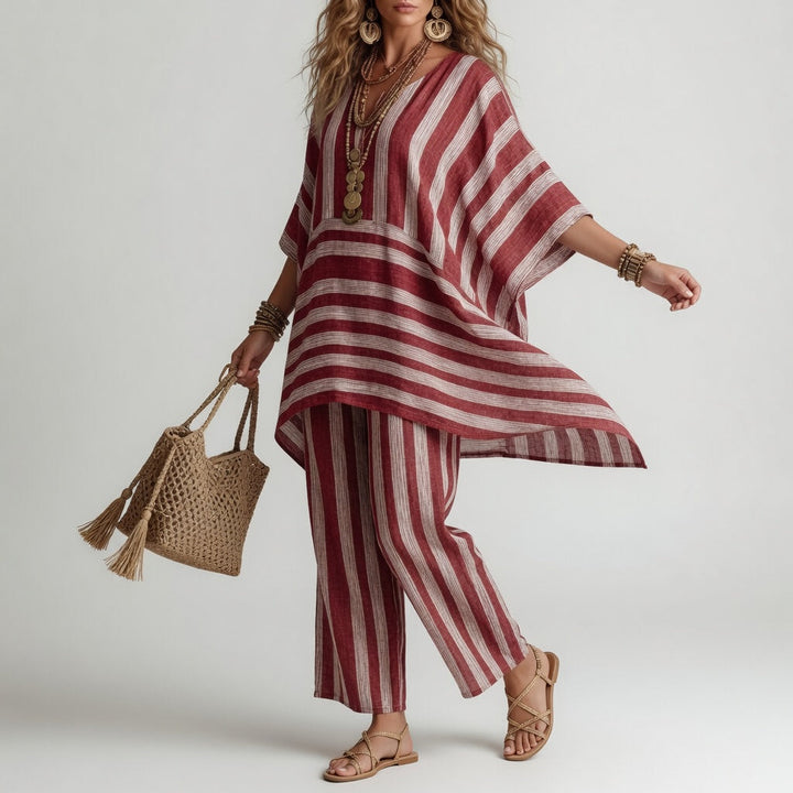 Galatée™ — Ensemble rayé bohème liberté méditerranéenne