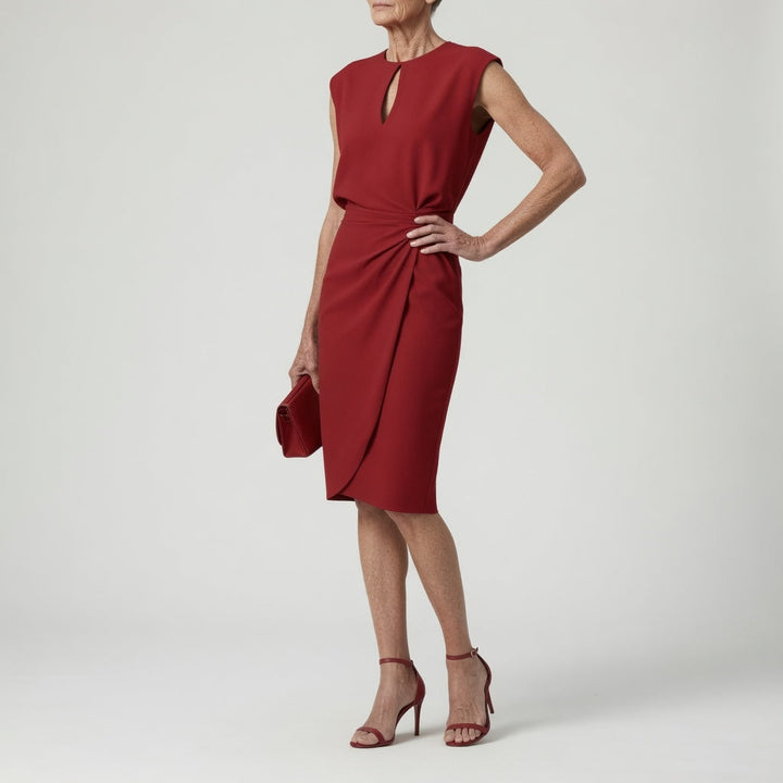Daphné™ — Robe midi drapée à la taille élégante