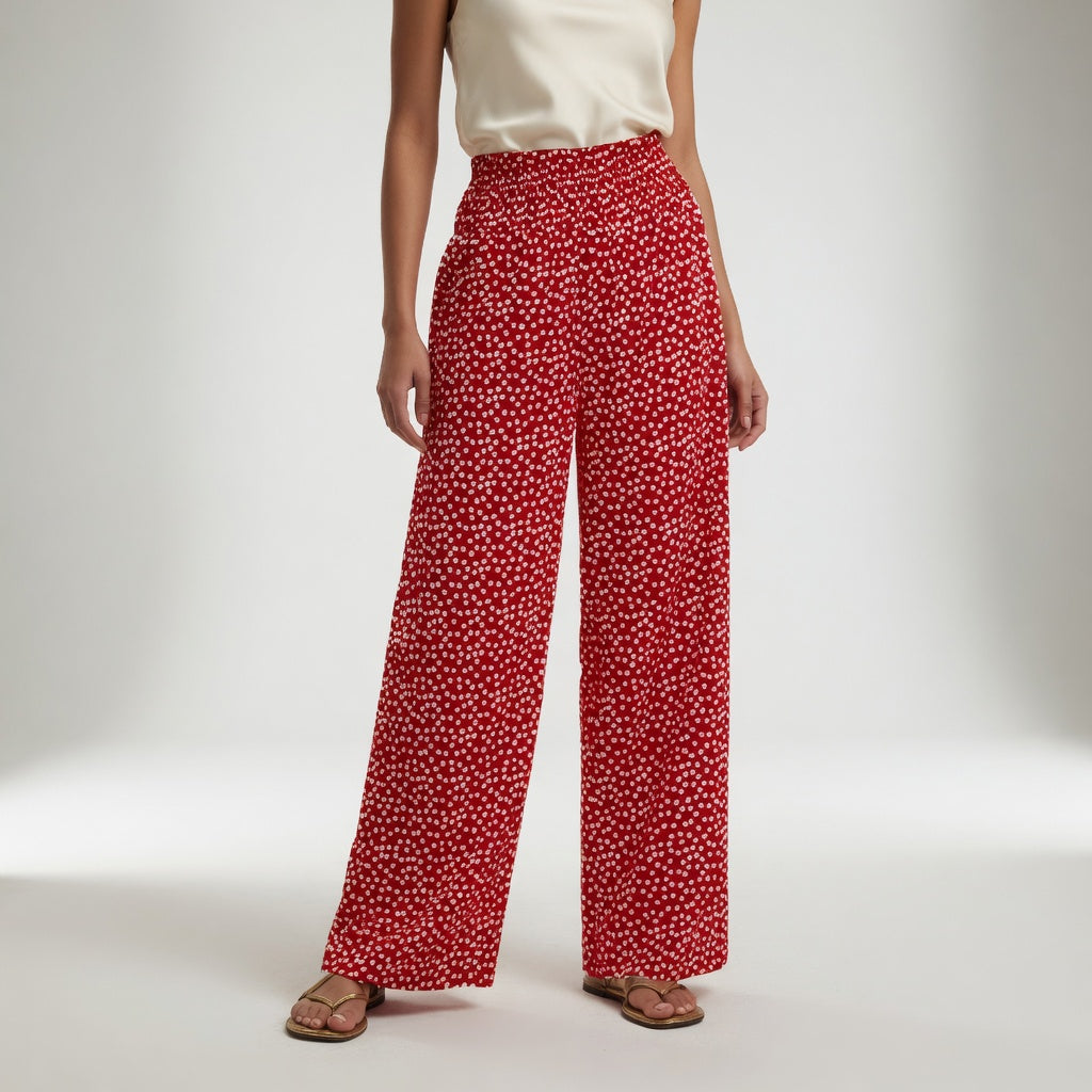 Cléophine™ — Pantalon fluide imprimé taille confortable