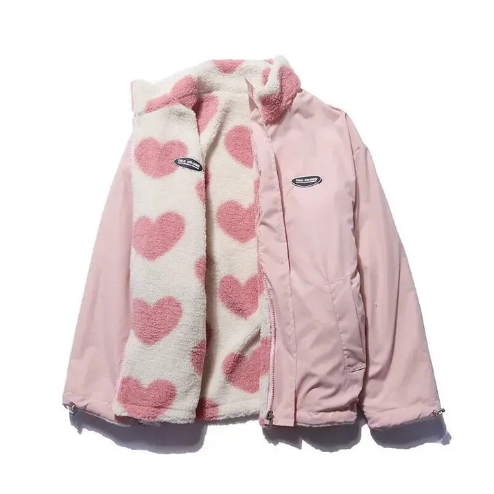 Katharina™ | Veste Réversible à Cœur – Élégance et Douceur Polyvalente